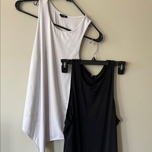 Express Black and White Sleeveless Bodysuits